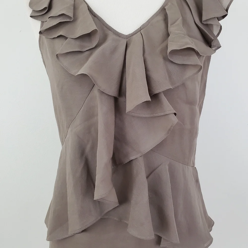 J. Crew Coralie Silk Blend Ruffle Tank